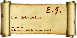 Ehr Gabriella névjegykártya
